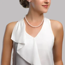 7-8mm Freshwater Choker Length Pearl Necklace & Earrings