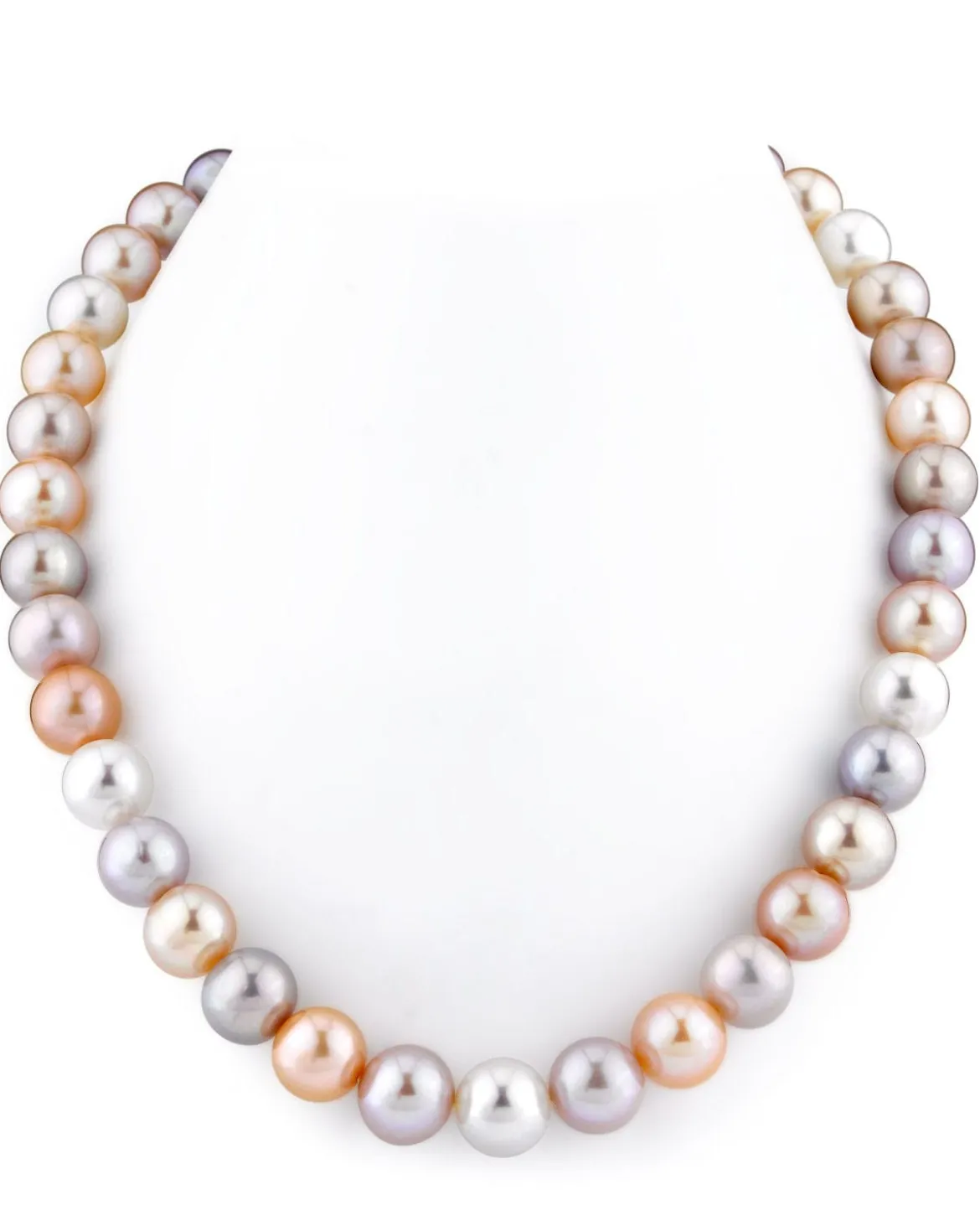 10.5-11.5mm Freshwater Multicolor Pearl Necklace - AAA Quality