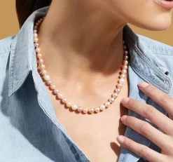 6.5-7.0mm Freshwater Multicolor Pearl Necklace - AAA Quality