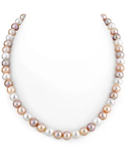 8.0-8.5mm Freshwater Multicolor Pearl Necklace - AAAA Quality