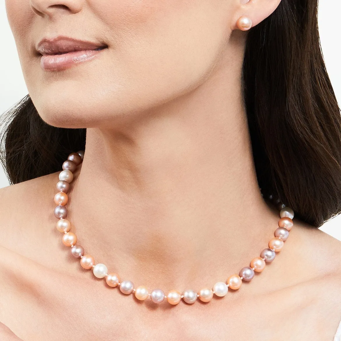 7.0-7.5mm Freshwater Multicolor Pearl Necklace - AAA Quality