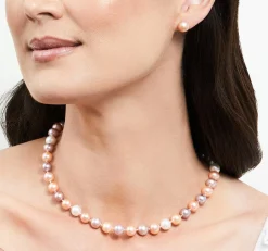 8.5-9.5mm Freshwater Multicolor Pearl Necklace - AAA Quality