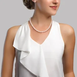 7.0-7.5mm Freshwater Pearl Necklace & Earrings