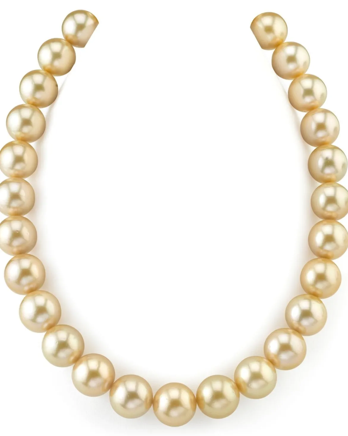 16-17.8mm Golden South Sea Pearl Necklace - AAAA Quality