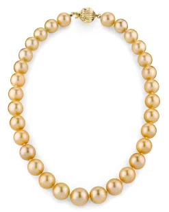 11-13mm Golden South Sea Pearl Necklace - AAAA Quality