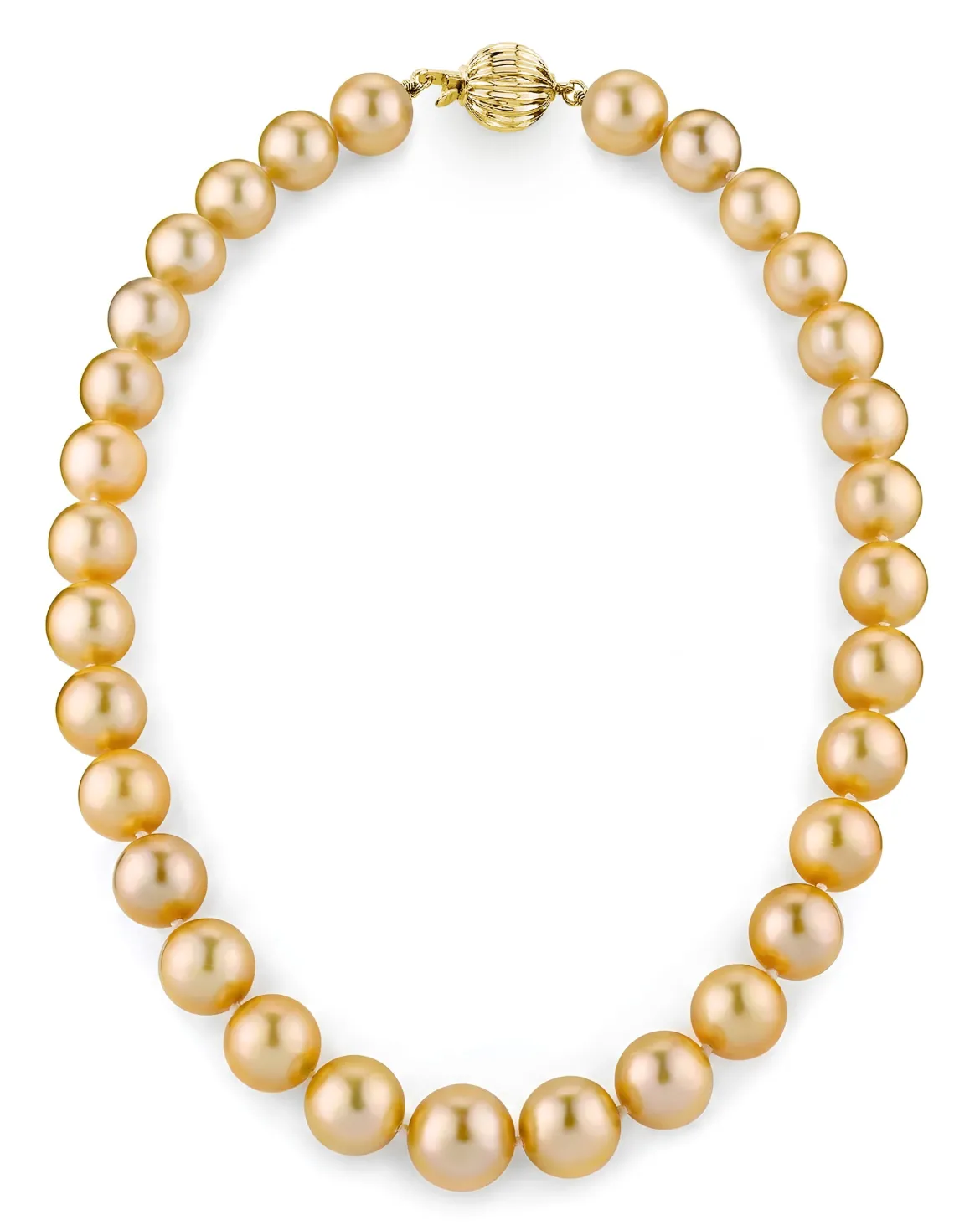 11-13mm Golden South Sea Pearl Necklace - AAAA Quality