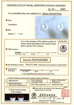 7.0-7.5mm Hanadama Akoya Round Pearl Stud Earrings