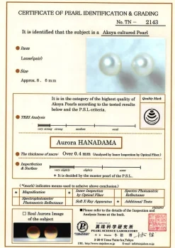 8.5-9.0mm Hanadama Akoya Round Pearl Stud Earrings