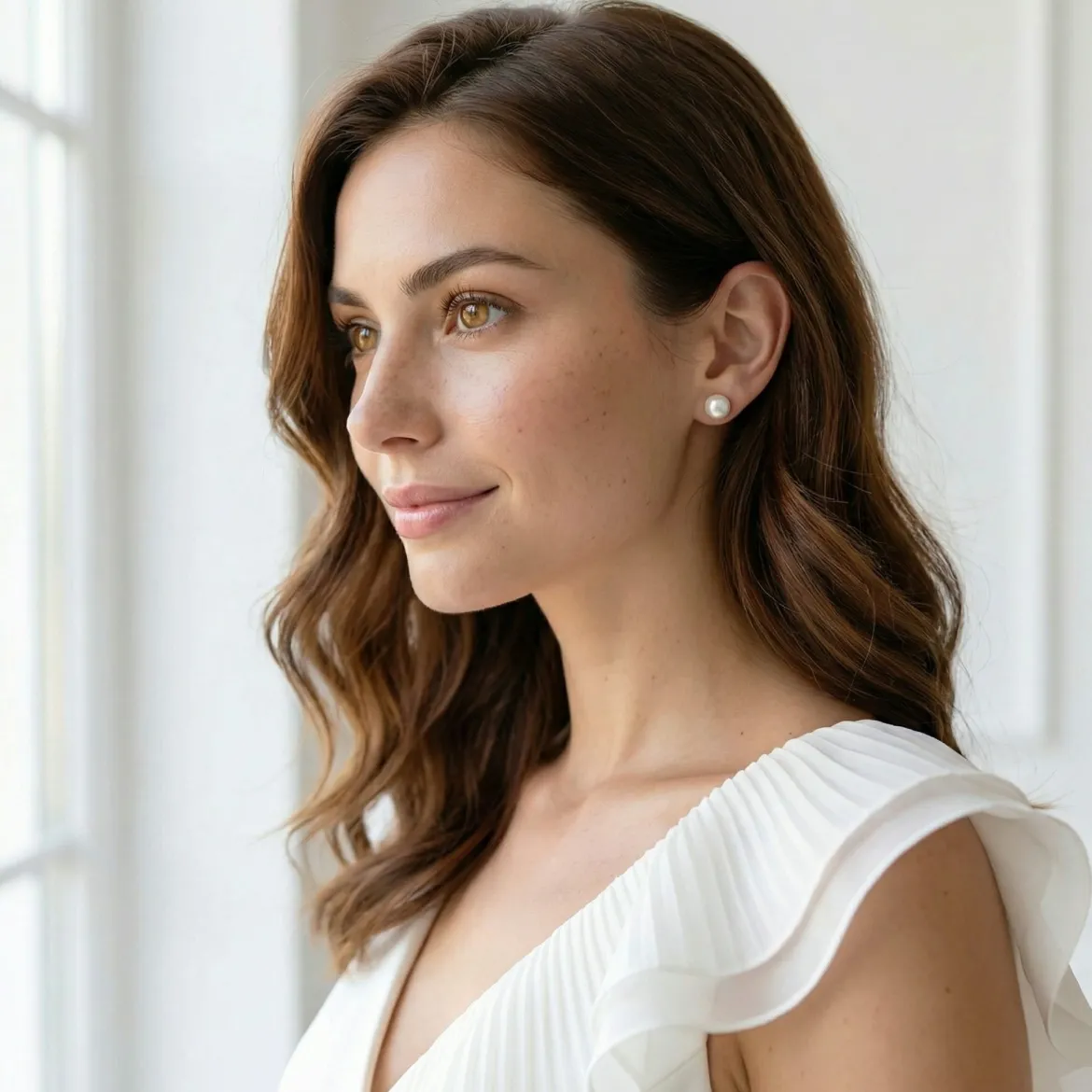 9.5-10mm Hanadama Akoya Round Pearl Stud Earrings