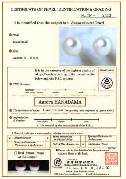 9.5-10mm Hanadama Akoya Round Pearl Stud Earrings