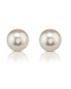 9.5-10mm Hanadama Akoya Round Pearl Stud Earrings