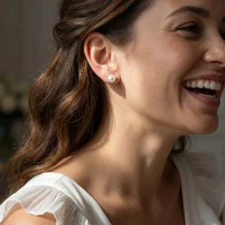 8.0-8.5mm Hanadama Akoya Round Pearl Stud Earrings