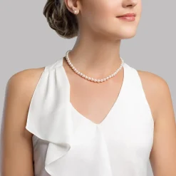 5.5-6.0mm Hanadama Akoya White Pearl Necklace