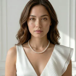 5.0-7.0mm Japanese Akoya White Graduated Pearl Necklace