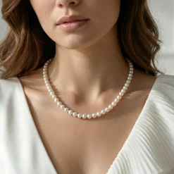 5.0-7.0mm Japanese Akoya White Graduated Pearl Necklace