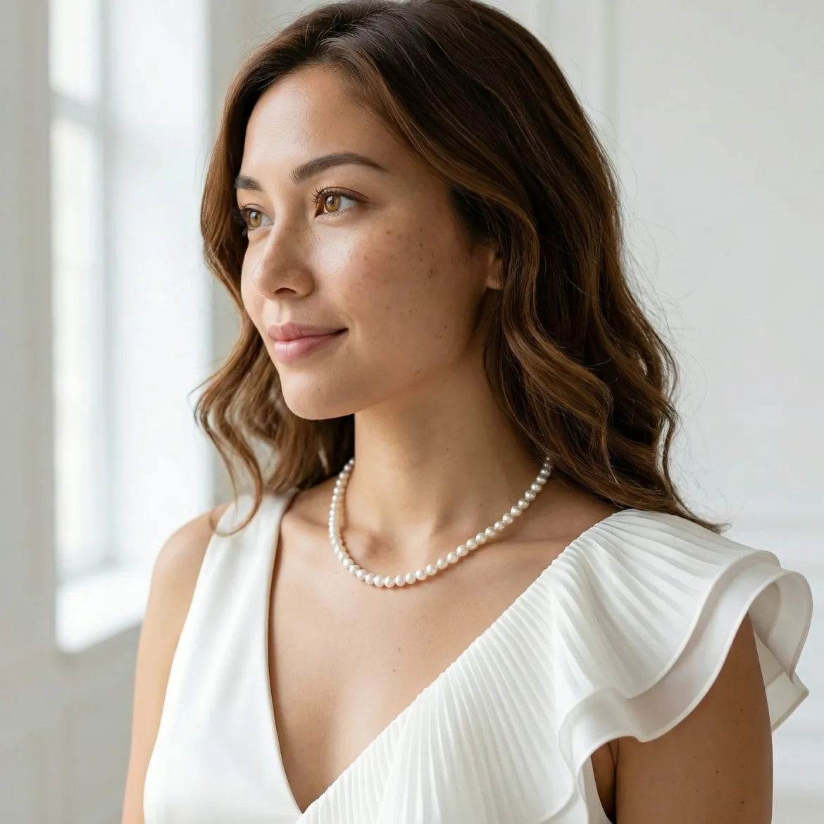 5.0-7.0mm Japanese Akoya White Graduated Pearl Necklace
