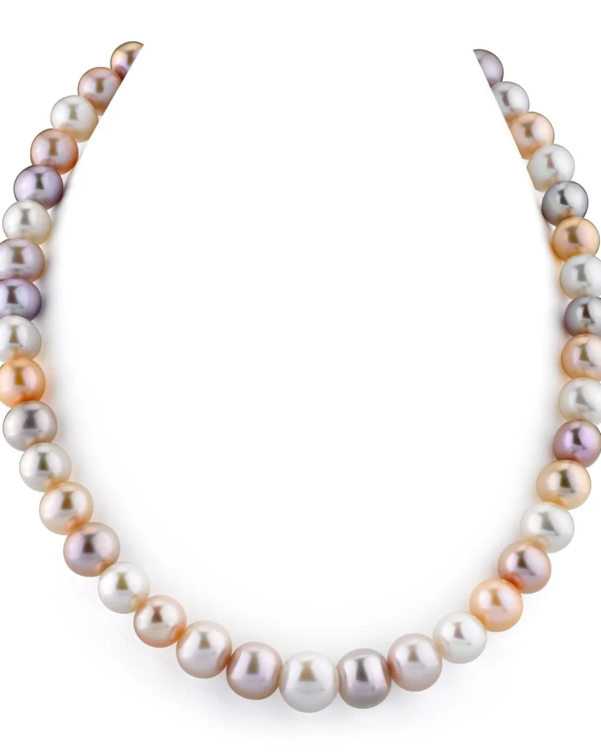 9.5-10.5mm Multicolor Freshwater Pearl Necklace - AAA Quality