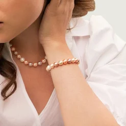 8.0-8.5mm Multicolor Freshwater Pearl Bracelet - AAA Quality