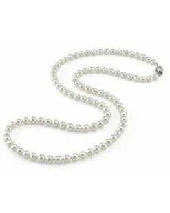 8.0-8.5mm Opera Length Freshwater Pearl Necklace