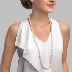 8.0-8.5mm Opera Length Freshwater Pearl Necklace
