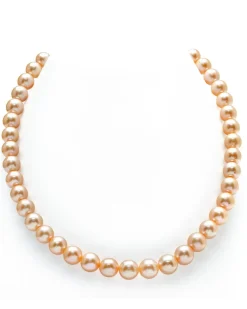 8.5-9.5mm Peach Freshwater Pearl Necklace - AAA Quality
