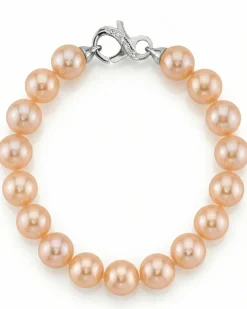 9.5-10.5mm Peach Freshwater Pearl Bracelet