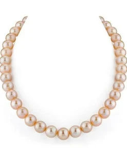 10.5-11.5mm Peach Freshwater Pearl Necklace - AAA Quality