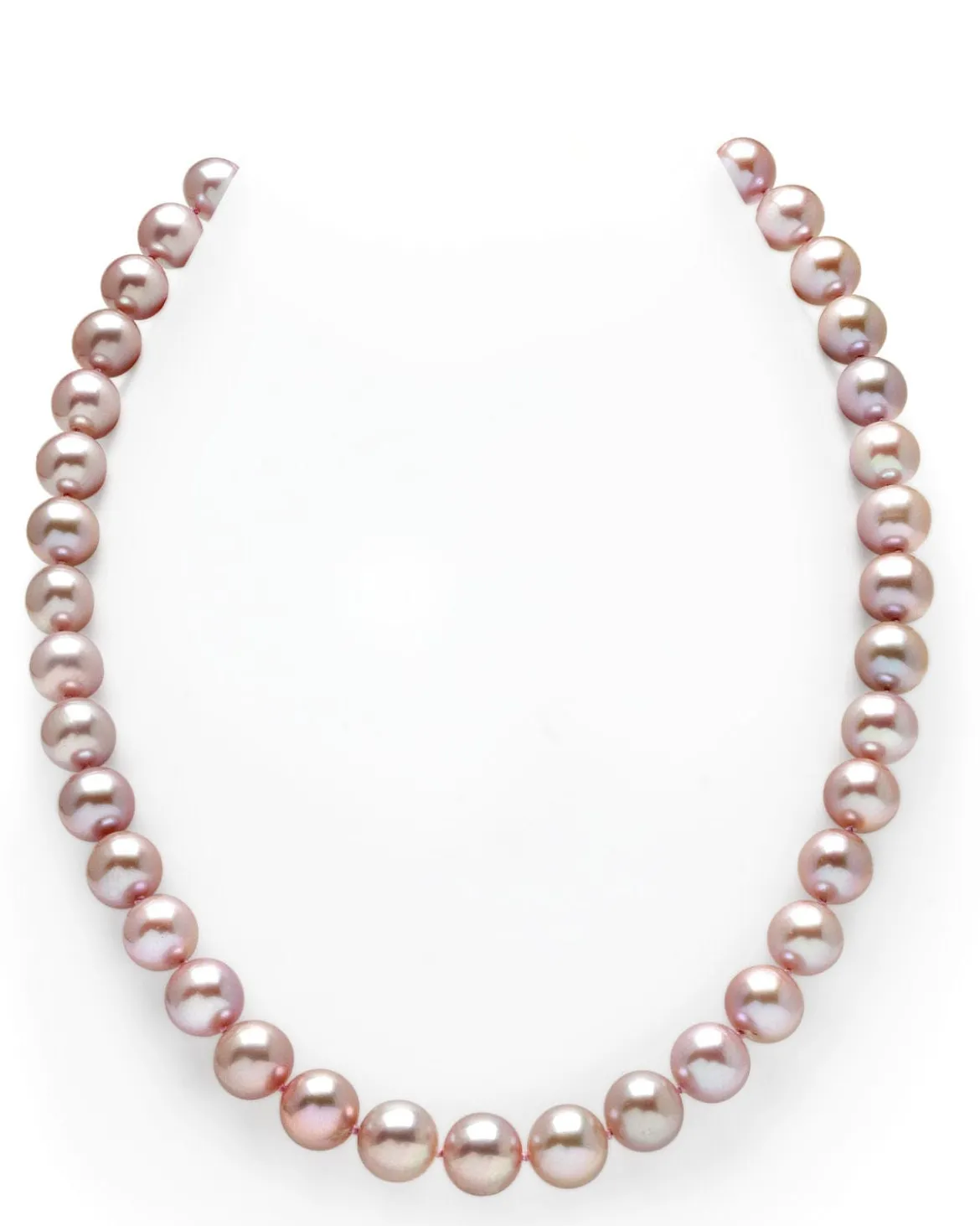 9.5-10.5mm Pink Freshwater Pearl Necklace - AAAA Quality