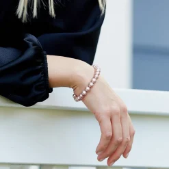 8.0-8.5mm Pink Freshwater Pearl Bracelet - AAA Quality