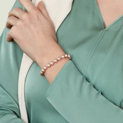 7.0-7.5mm Pink Freshwater Pearl Bracelet - AAA Quality