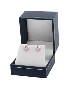 9-9.5mm Pink Freshwater Round Pearl Stud Earrings