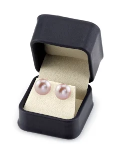 13mm Pink Freshwater Round Pearl Stud Earrings
