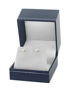 5.5-6.0mm White Akoya Round Pearl Stud Earrings