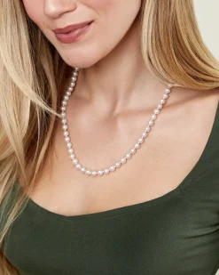 7-8mm White Freshwater Choker Length Pearl Necklace