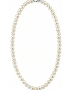6.0-6.5mm White Freshwater Cultured Pearl Love Necklace