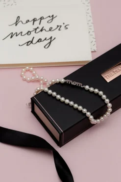 6.0-6.5mm White Freshwater Cultured Pearl Mom Necklace