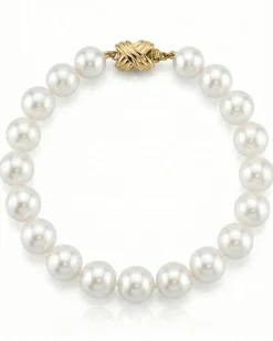 8.5-9.5mm White Freshwater Pearl Bracelet - AAA Quality