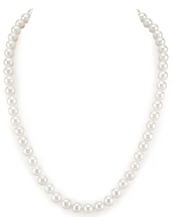 7.0-7.5mm White Freshwater Pearl Necklace - AAA Quality