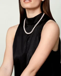 8.5-9.5mm White Freshwater Pearl Necklace - AAA Quality