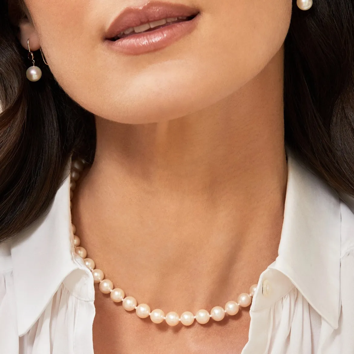 6.5-7.0mm White Freshwater Pearl Necklace - AAA Quality
