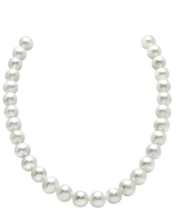 10.5-11.5mm White Freshwater Pearl Necklace - AAA Quality