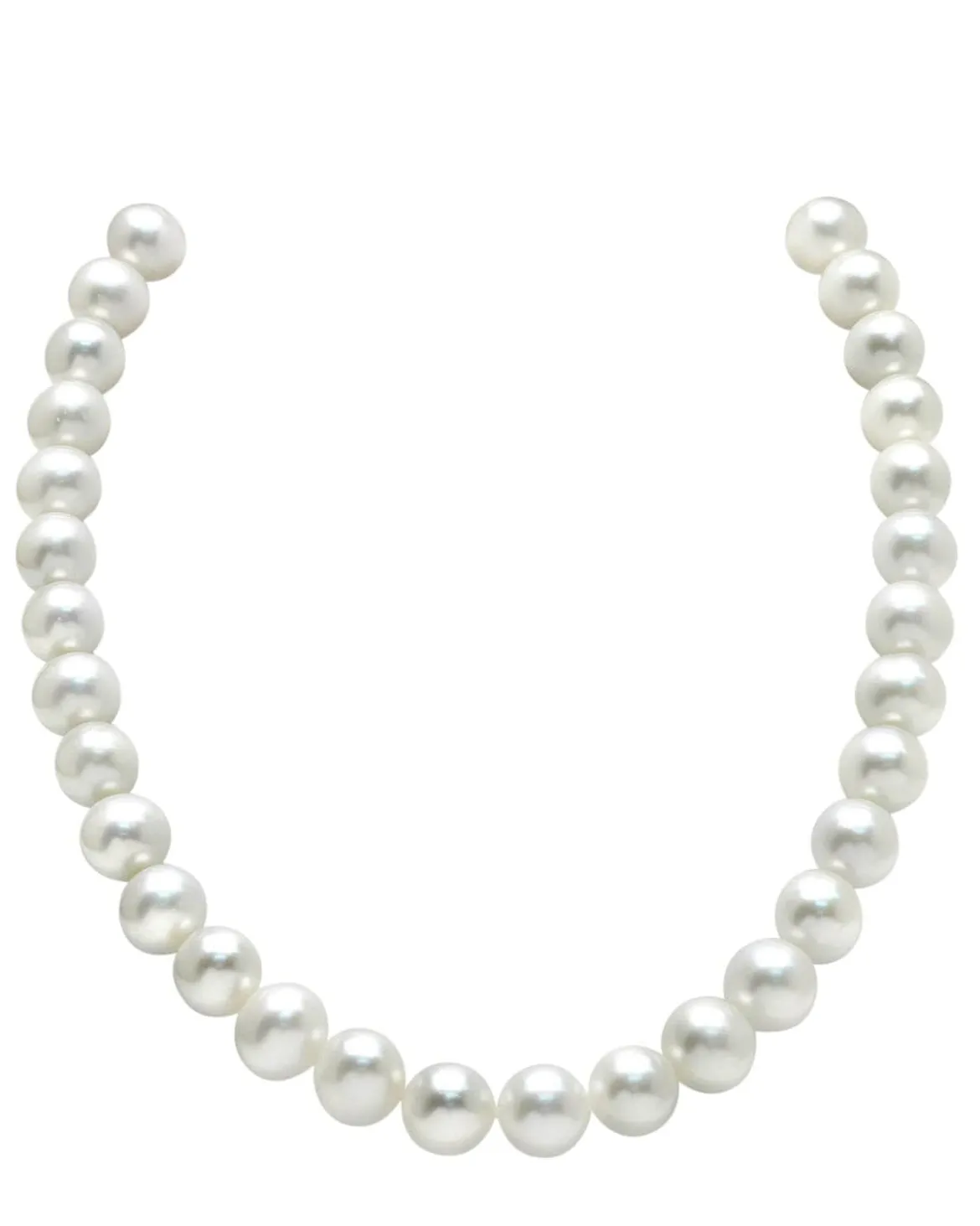 10.5-11.5mm White Freshwater Pearl Necklace - AAA Quality