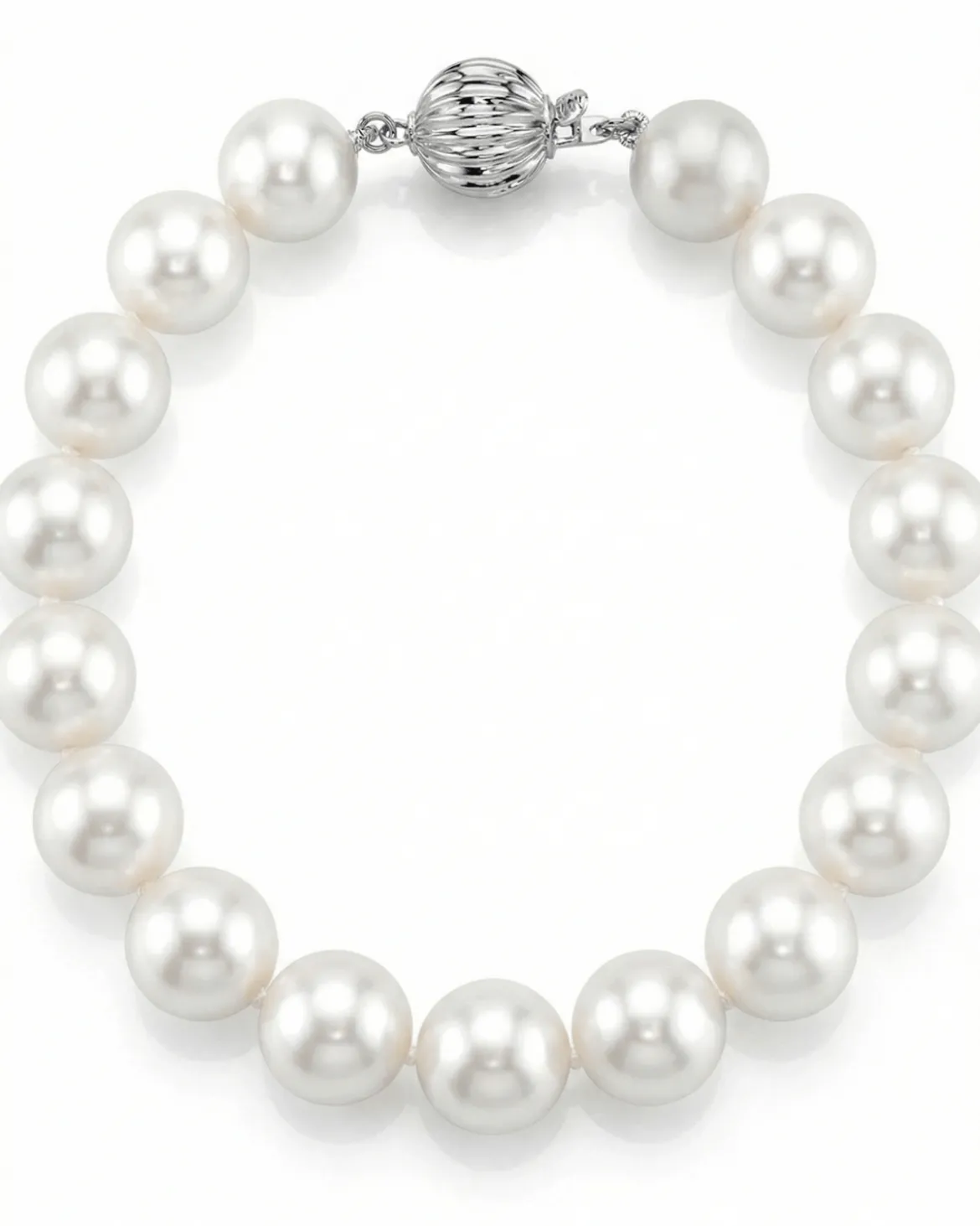 9.5-10.5mm White Freshwater Pearl Bracelet - AAA Quality