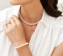 7.0-7.5mm White Freshwater Pearl Bracelet - AAA Quality