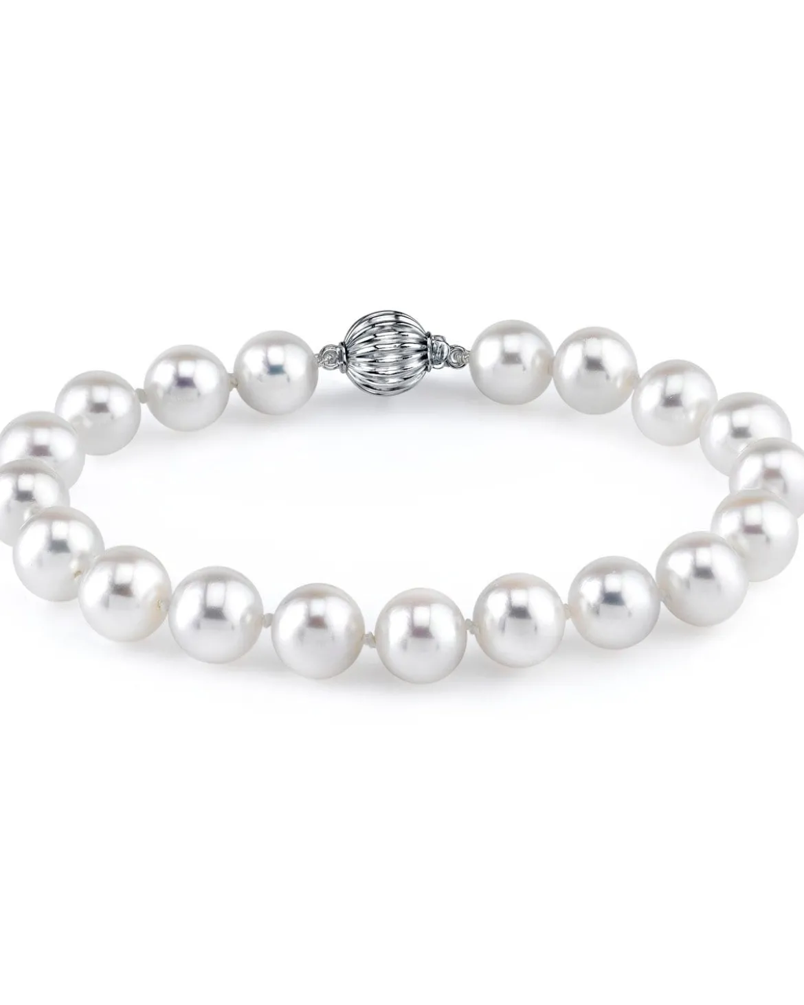 7.0-7.5mm White Freshwater Pearl Bracelet - AAAA Quality