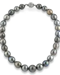 Multi-Color Drop-Shape Tahitian Pearl Necklace, 11.0-14.0mm