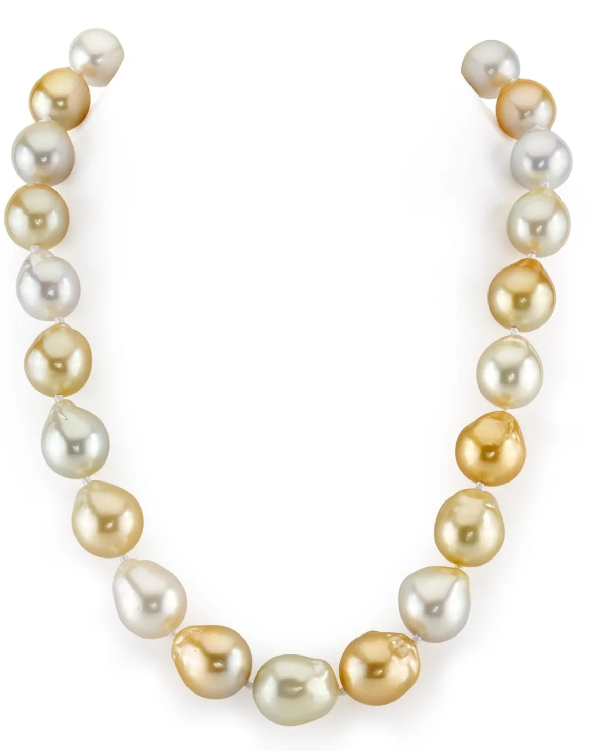 Multicolor South Sea Baroque Pearl Necklace, 13.0-15.0mm