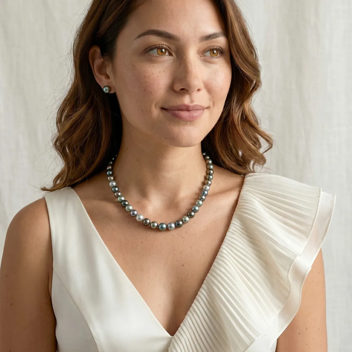 Multi-Color Tahitian & South Sea Pearl Necklace, 8.0-10.0mm - AAAA Quality