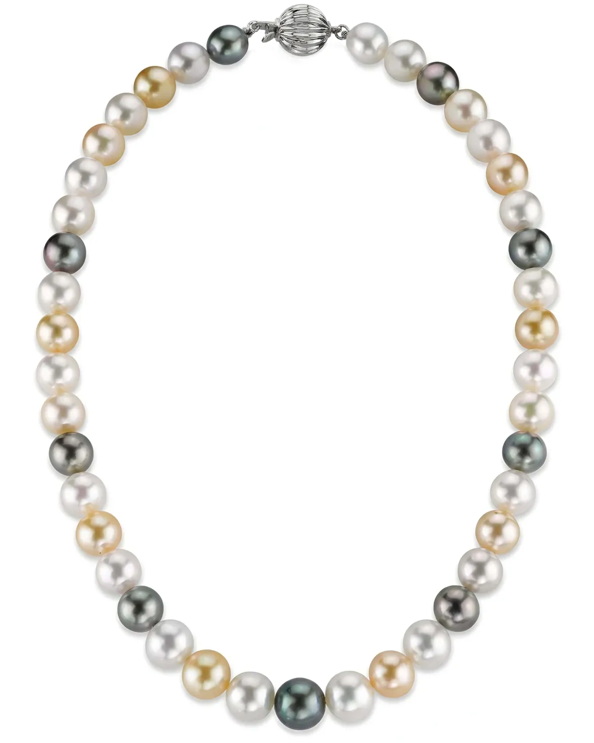 Multi-Color Tahitian & South Sea Pearl Necklace, 8.0-10.0mm - AAAA Quality