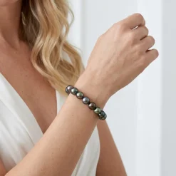Multi-Color Tahitian Pearl Bracelet, 9.0-10.0mm - AAAA Quality
